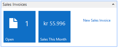 Example of a Cue showing sales this month